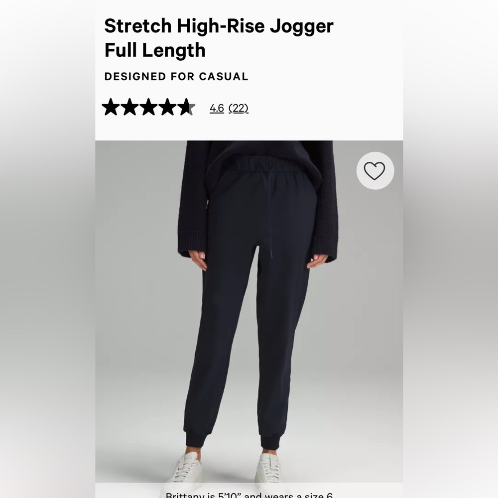 Lululemon Stretch High-Rise Jogger *Full Length True Navy